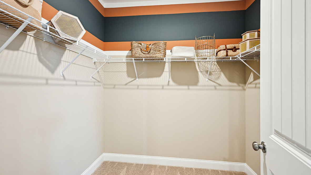The sizeable walk-in closets give you plenty of storage.