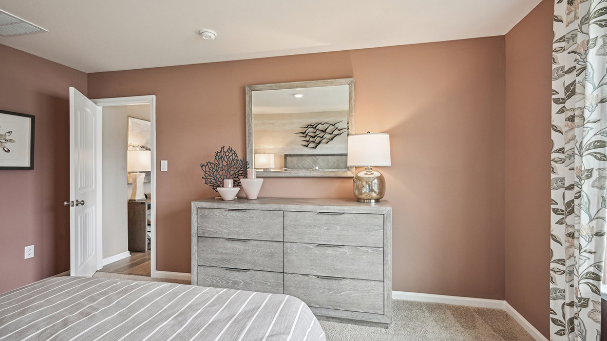 The primary bedroom is off the living area.