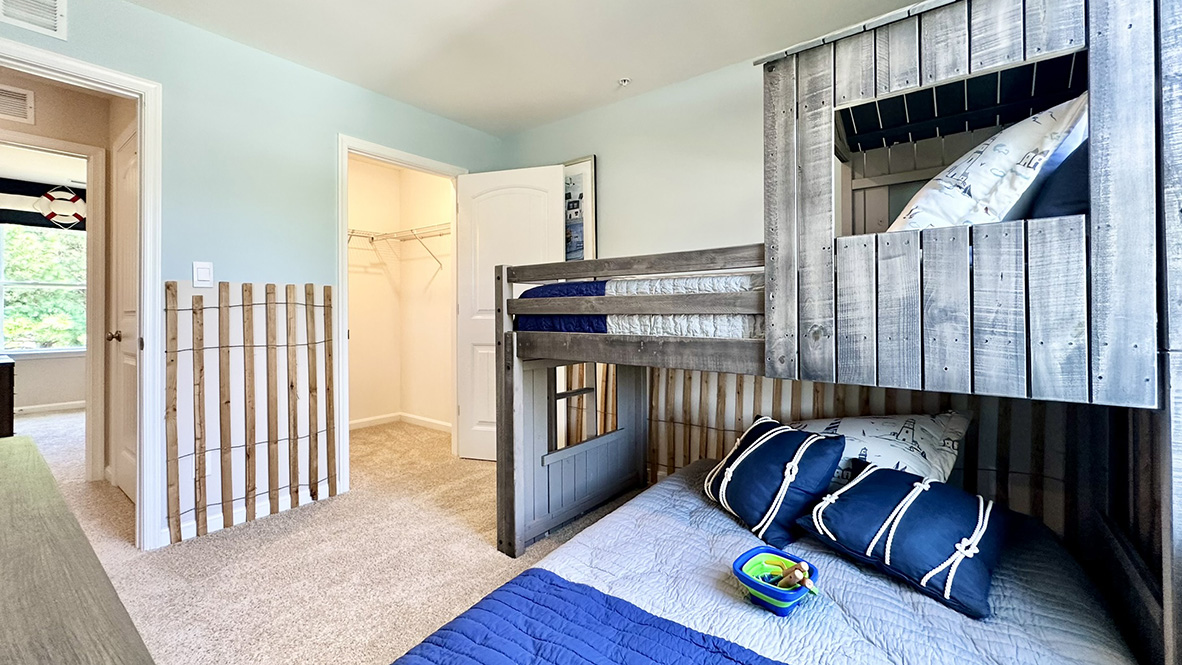 The secondary rooms are very spacious providing availability to be used as an office, guest room, or playroom.
