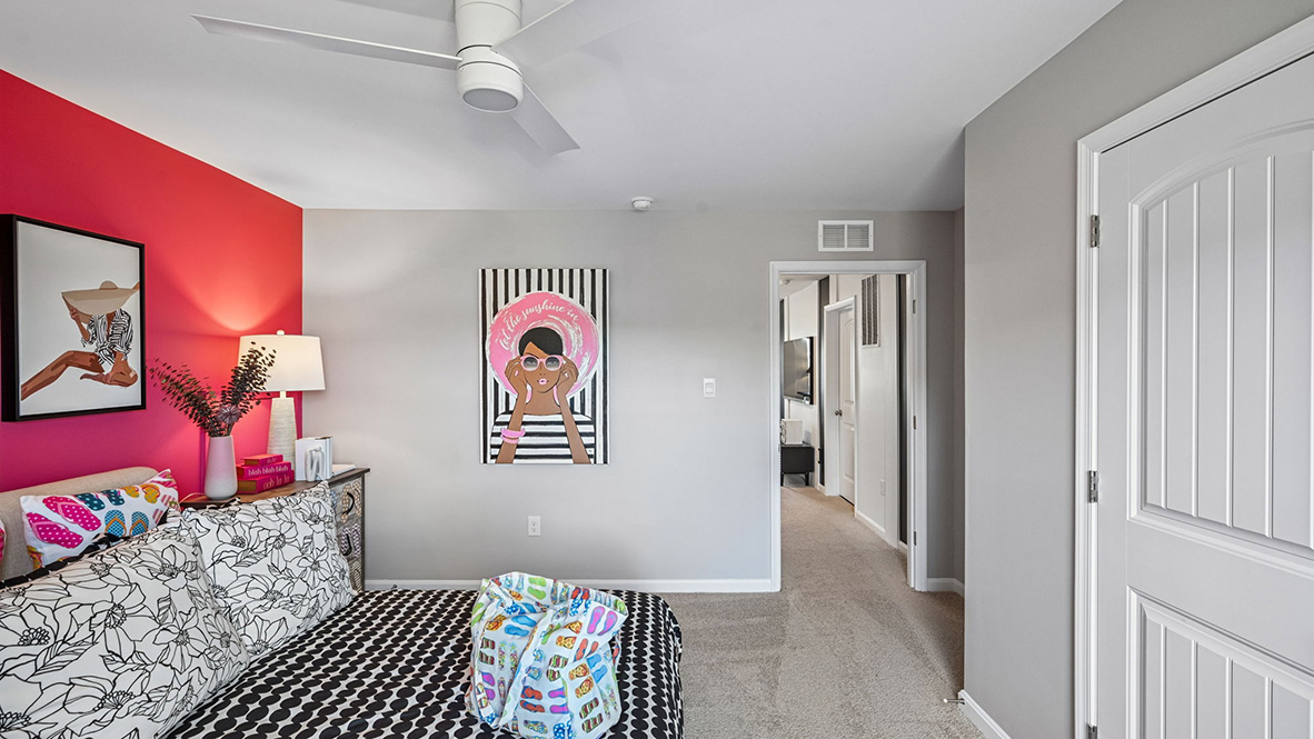 Upstairs, there is an additional bedroom, with plenty of closet space, a full bathroom and a loft.