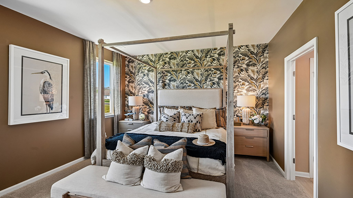 The large owner’s suite is a retreat in the back of the home.
