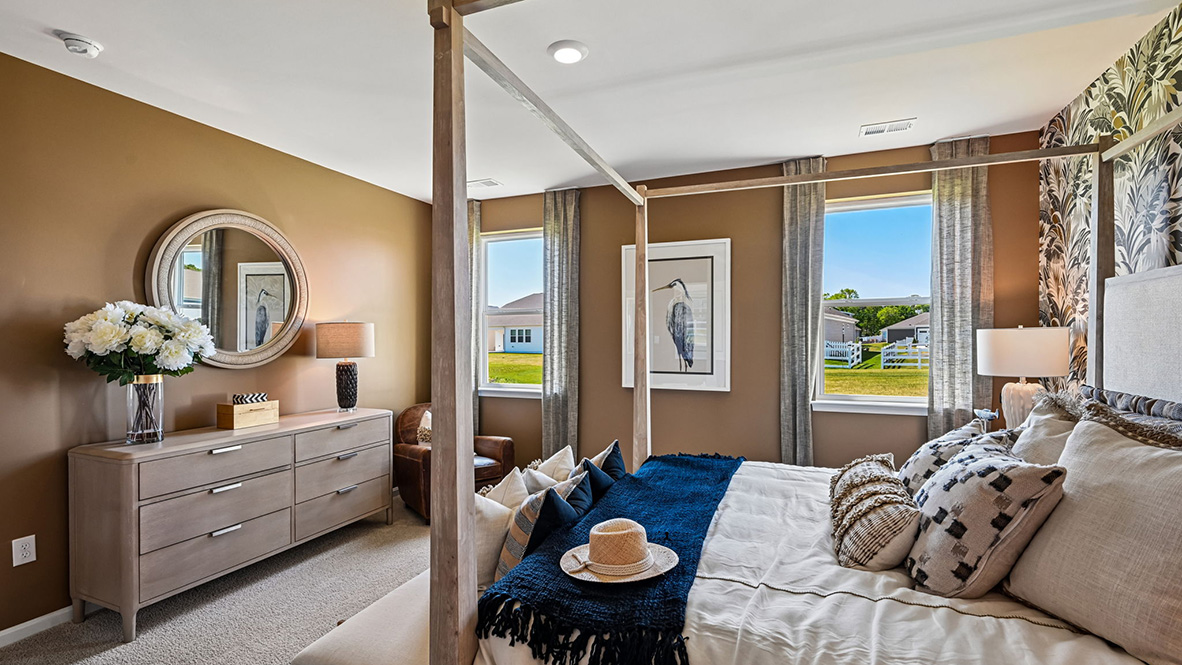 The large owner’s suite is a retreat in the back of the home.