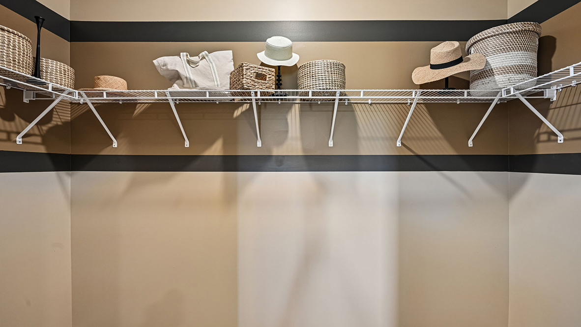The private bathroom has a walk-in closet.