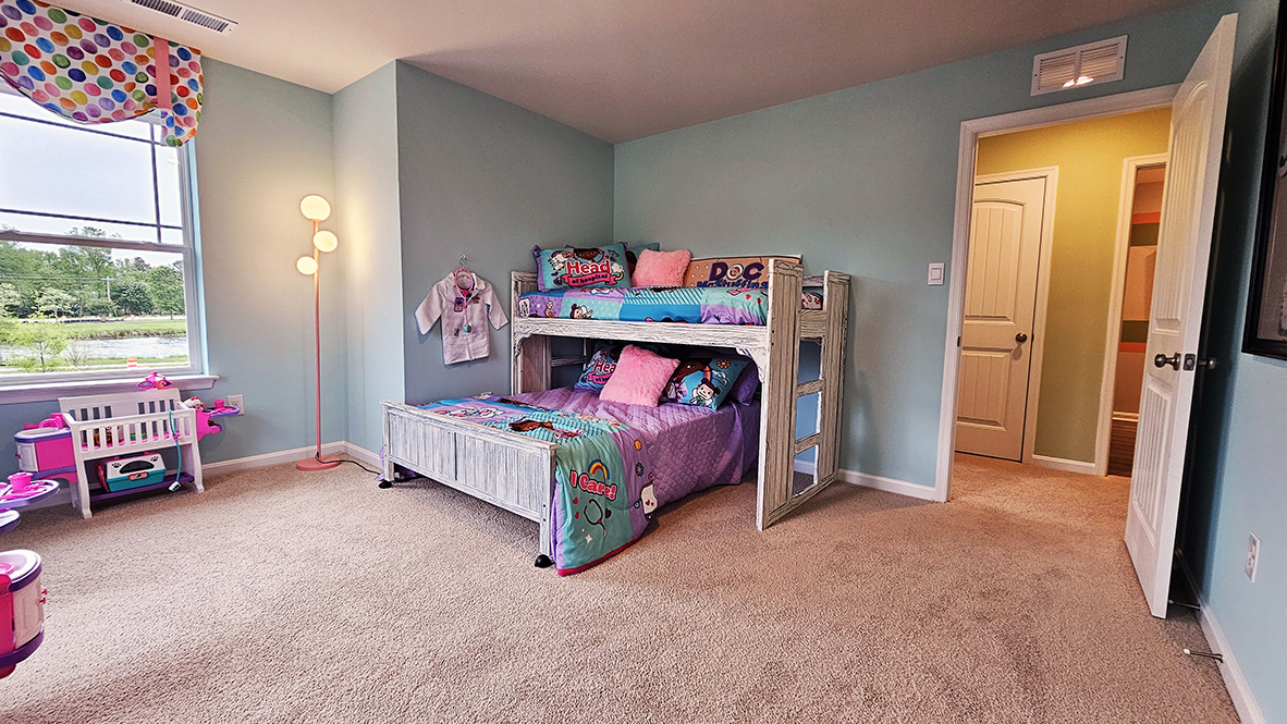 There are three additional guest bedrooms, all with plentiful closet space.