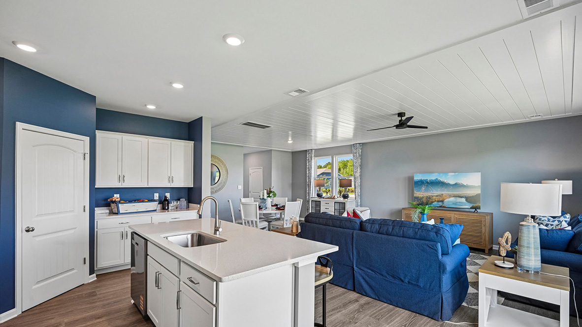 The home's well-appointed kitchen boasts a corner pantry closet.