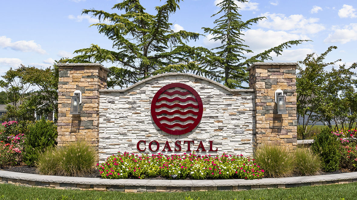 Coastal Villages monument at the entrance of community.