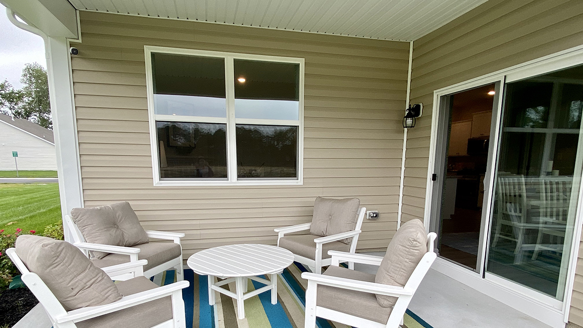 Enjoy evenings outside on your oversized rear-covered patio.
