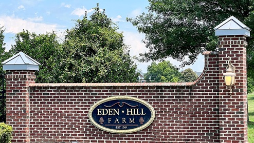 Eden Hill entrance monument on POW Parkway.