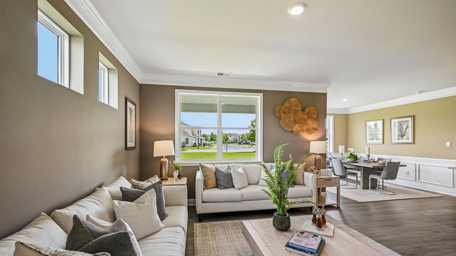 The living area is spacious and open.