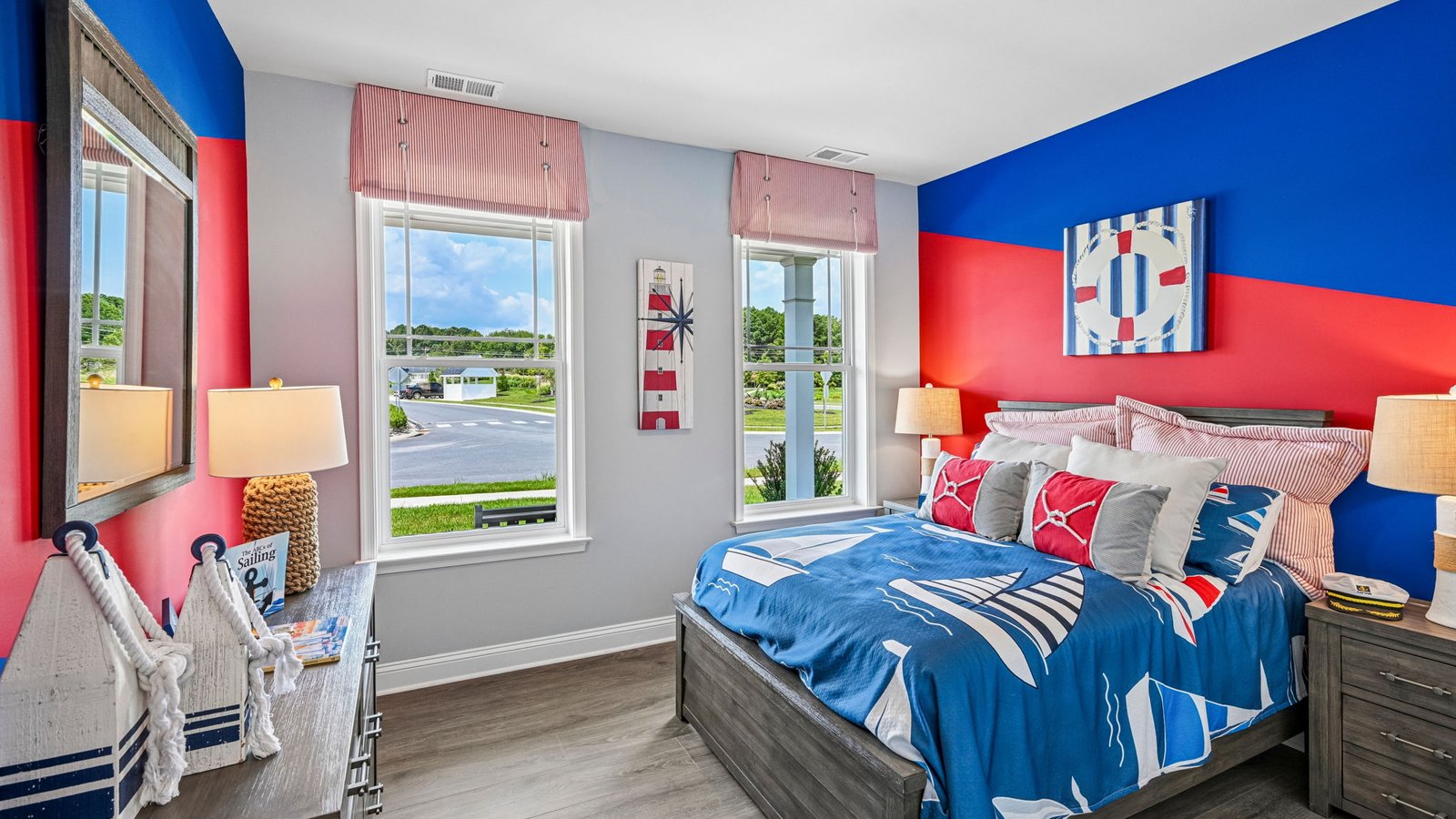 The guest bedroom is at the front of the home.