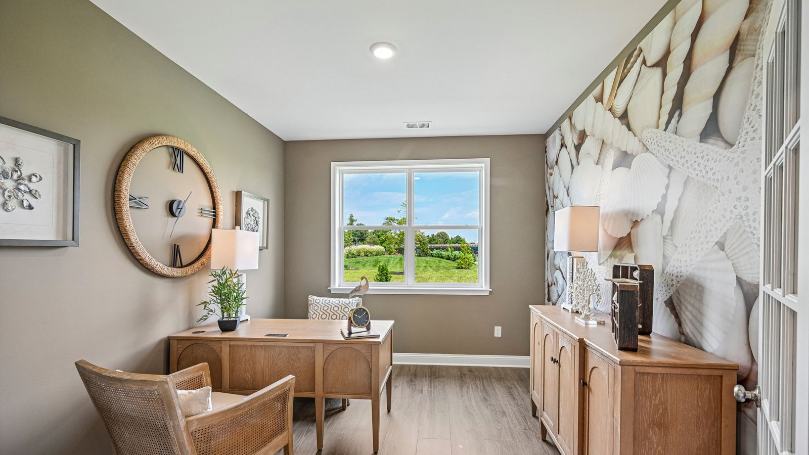 The inviting flex room is a versatile space.
