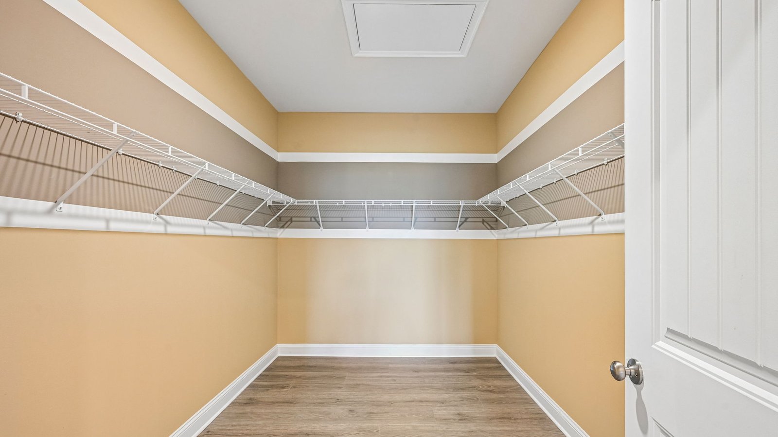 The impressive walk-in closet is must-see.