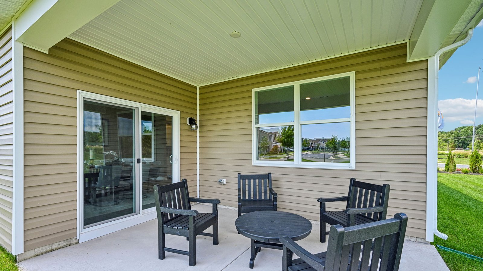 Enjoy evenings outside on your oversized rear-covered patio.