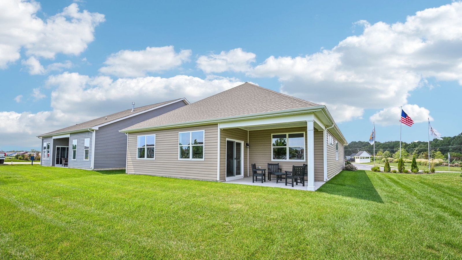 Enjoy evenings outside on your oversized rear-covered patio.