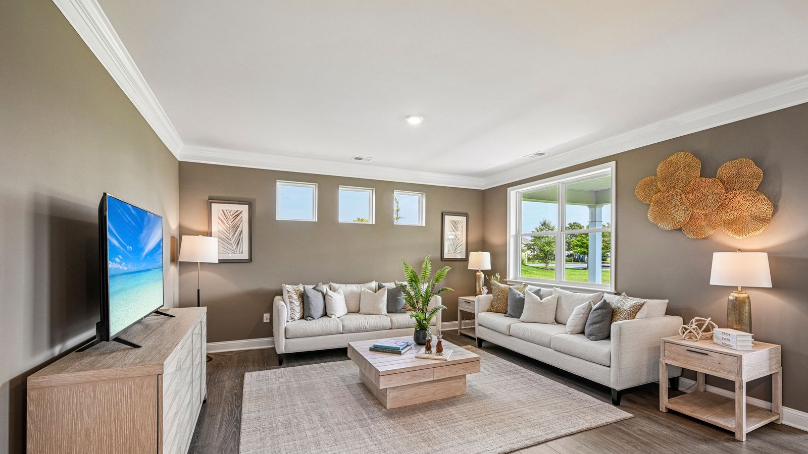 The living area is spacious and open.