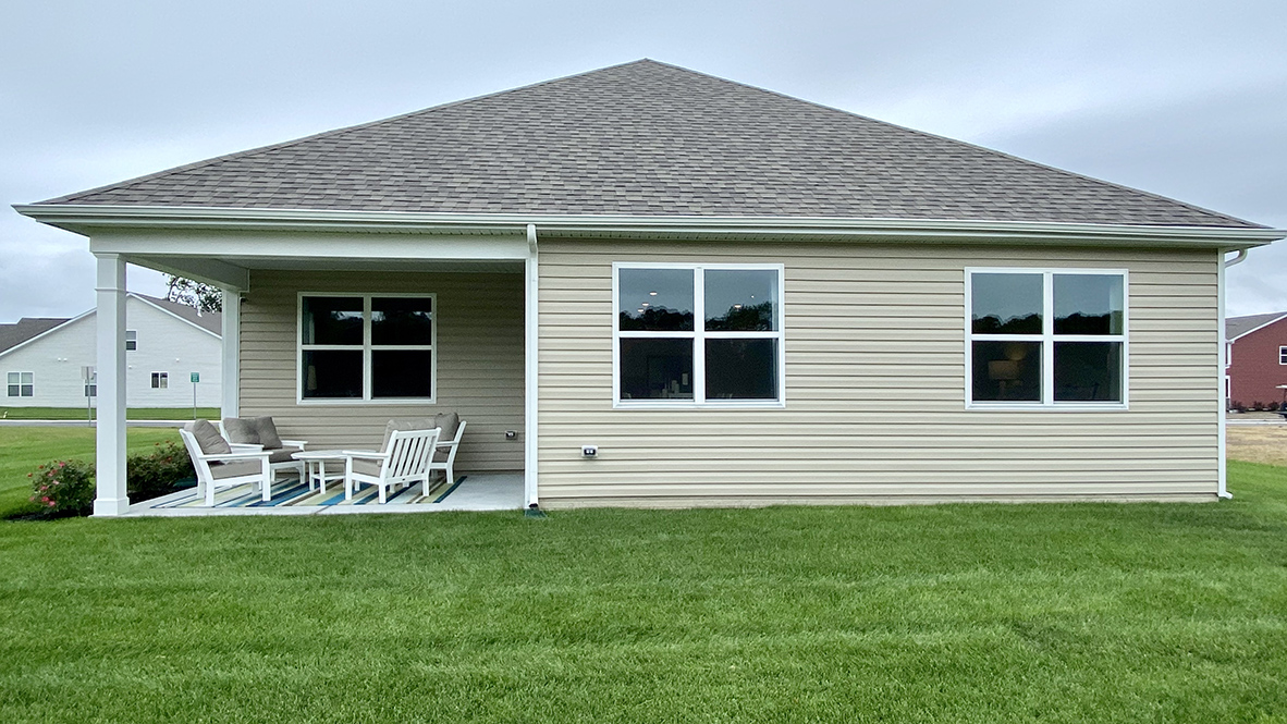 Enjoy evenings outside on your oversized rear-covered patio.