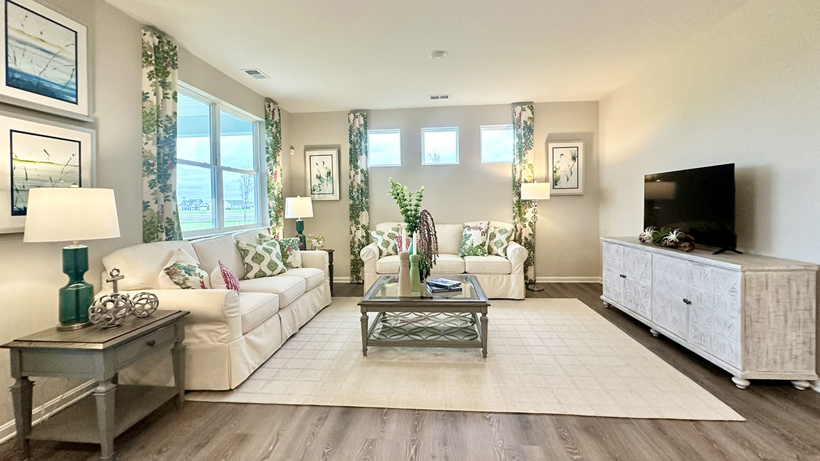 The living area is spacious and open.