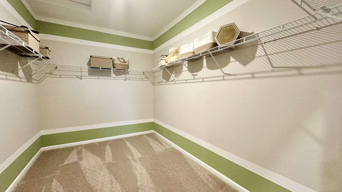 The impressive walk-in closet is must-see.