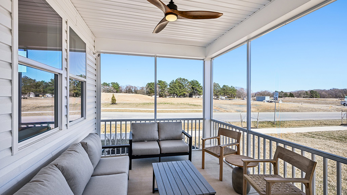 Enjoy evenings outside on your oversized rear-covered patio.
