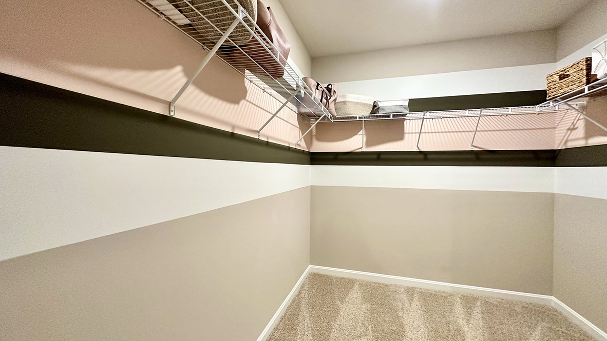 The primary bedroom has a large walk-in closet.