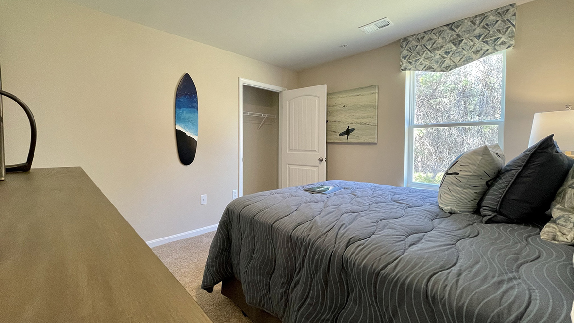 All bedrooms include large closets.