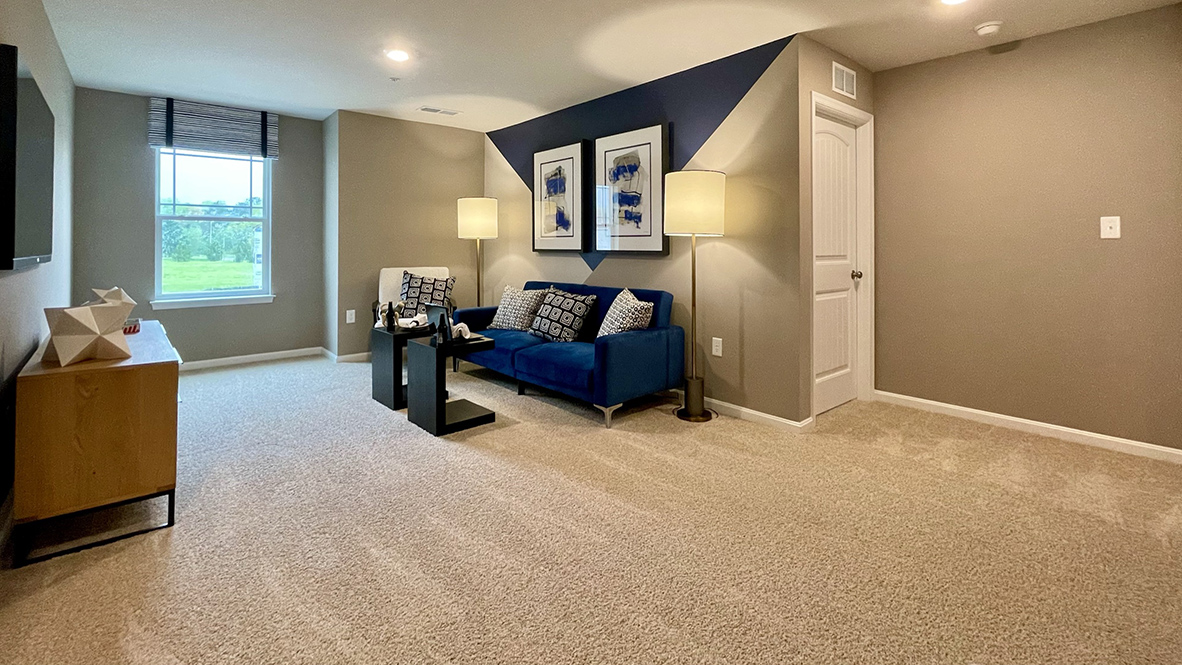 The expansive open loft upstairs allows for everyone to have their own space.