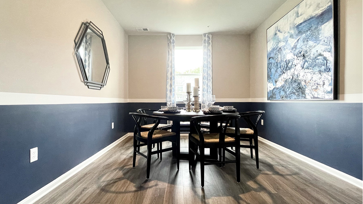 The additional flex room could be used for a formal dining room.