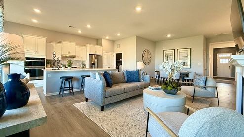 The kitchen is open to the great room making it easy to spend time with friends and family.