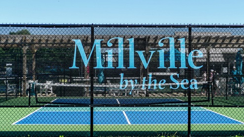 The Millville by the Sea pickleball courts.