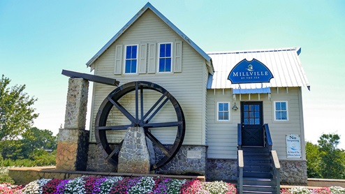 The Millville waterwheel at Millville by the Sea.