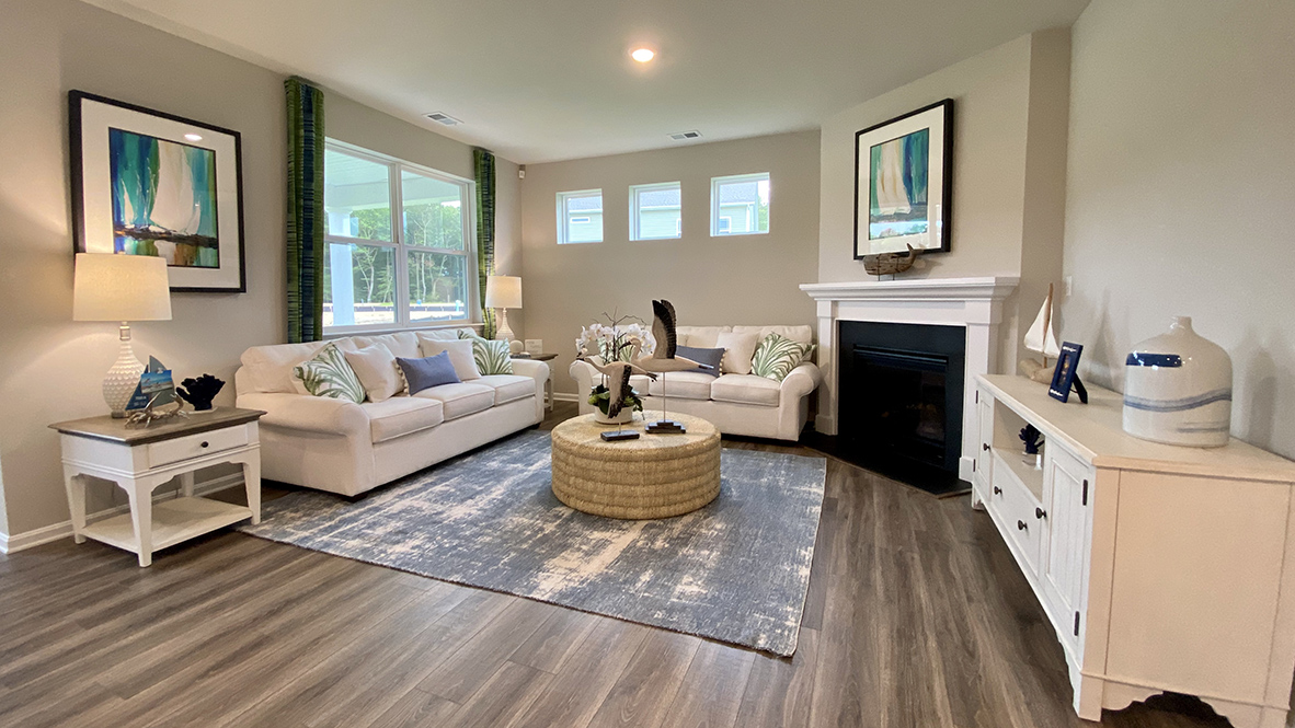 The living area is spacious and open.