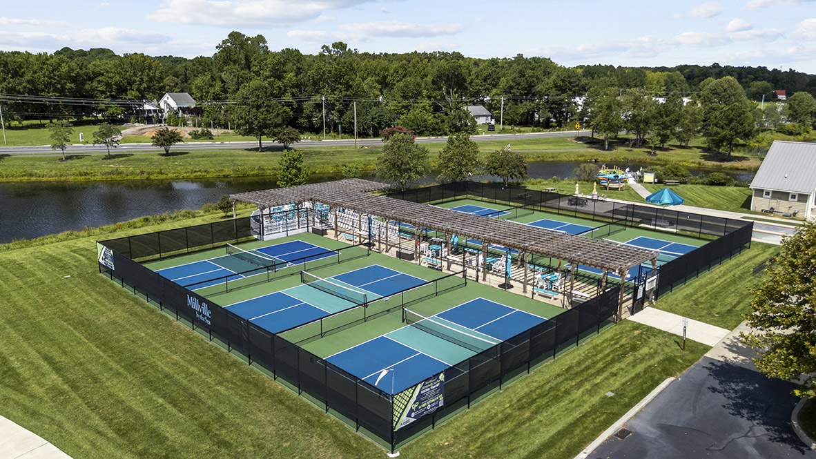 The Millville by the Sea pickleball courts.