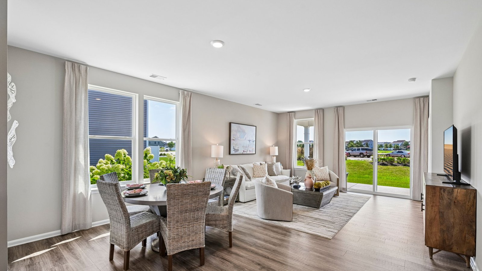 Bright and airy living space awaits.