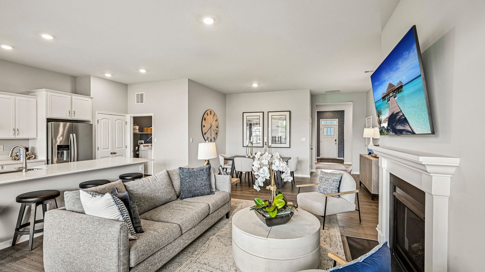 The kitchen is open to the great room making it easy to spend time with friends and family.