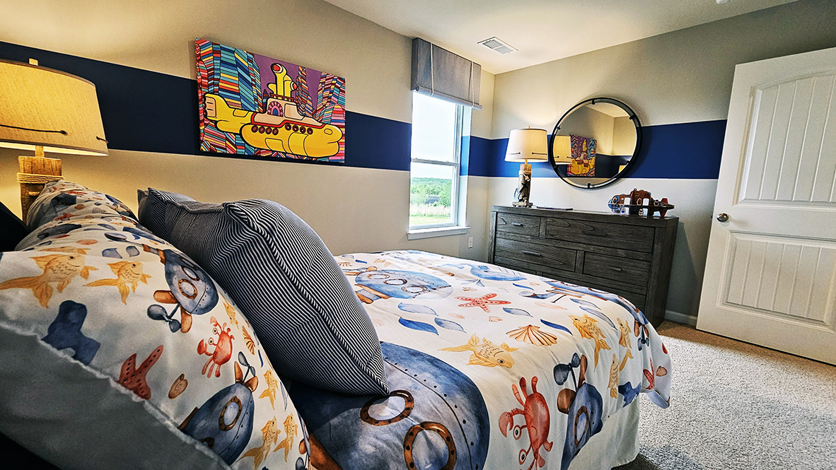 There are three additional guest bedrooms, all with plentiful closet space.