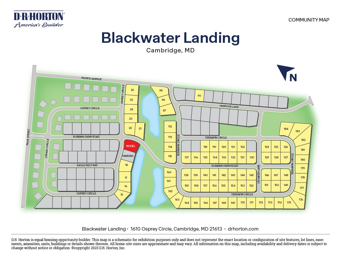 New Homes in Blackwater Landing Cambridge, MD D.R. Horton