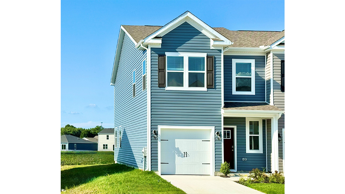 An end-of-unit townhome at 1325 Sugarplum Lane in Salisbury, MD.