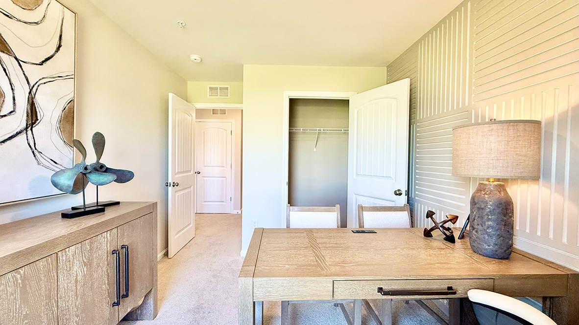 Additionally, there are two sizeable guest bedrooms, each with plenty of closet space.