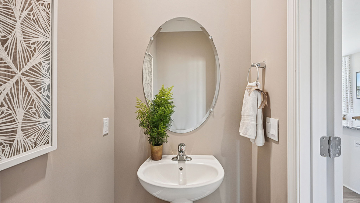 The inviting foyer leads you to the conveniently located power room.