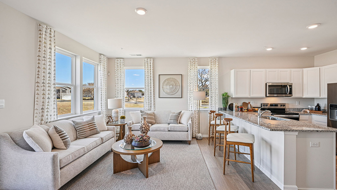 The open floorplan allows for easy entertaining.