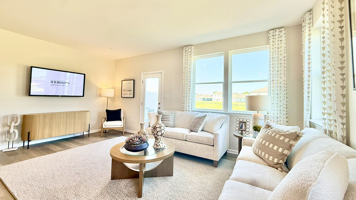 The open floorplan allows for easy entertaining.