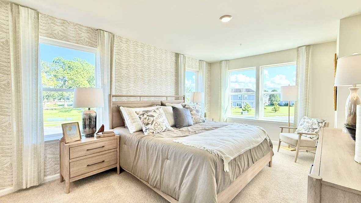 Upstairs, the spacious main bedroom comes complete with an oversized walk-in closet.