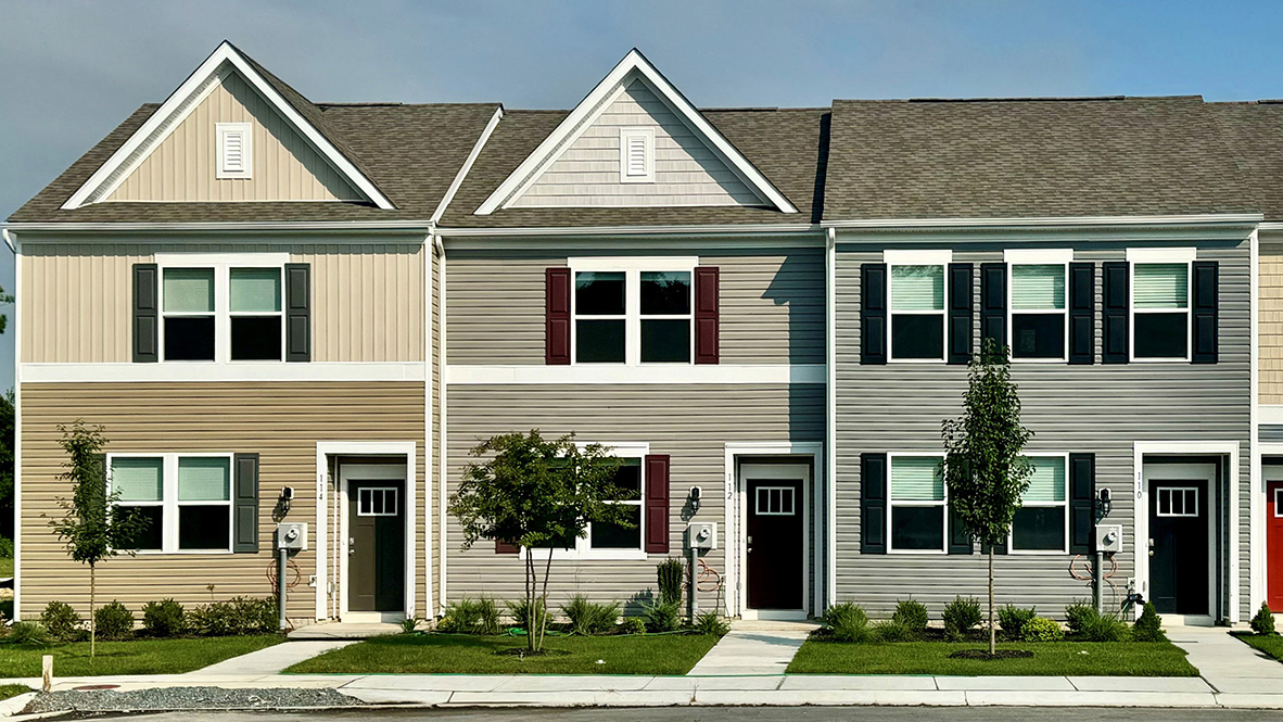 An interior townhome at 1320 Sugarplum Lane in Salisbury, MD.