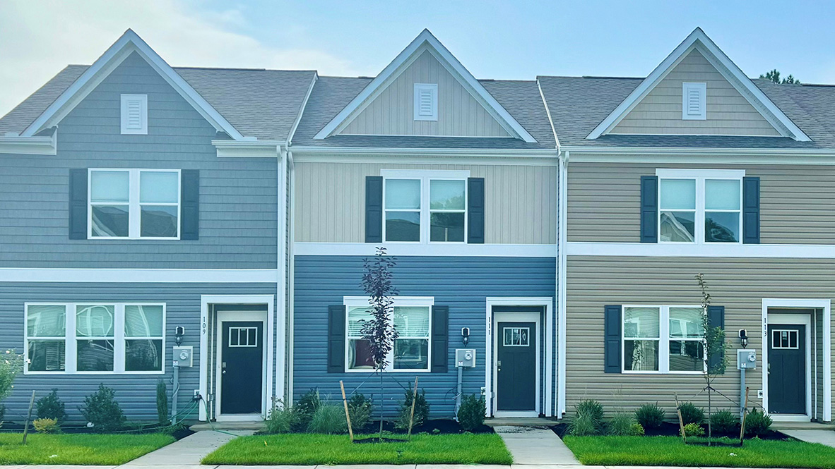 An interior Jefferson two-story townhome at 1316 Sugarplum Lane in Salisbury, MD.