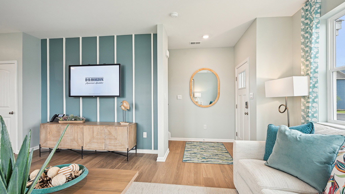 Entry into the open-concept living area.