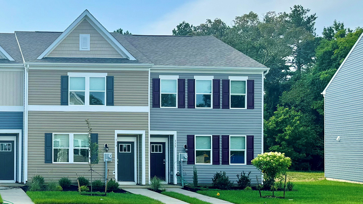 An exterior townhome at 1314 Sugarplum Lane in Salisbury, MD.