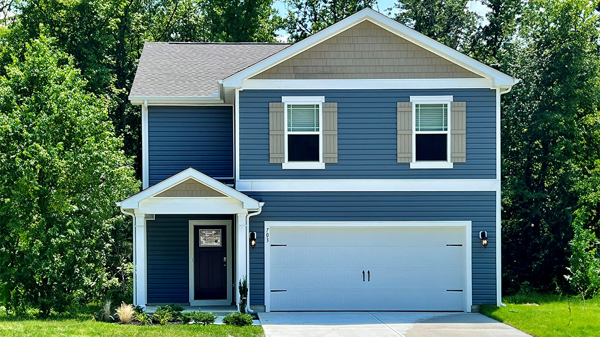 A two-story Pine home at 1166 Wintermead Loop in Salisbury, MD.