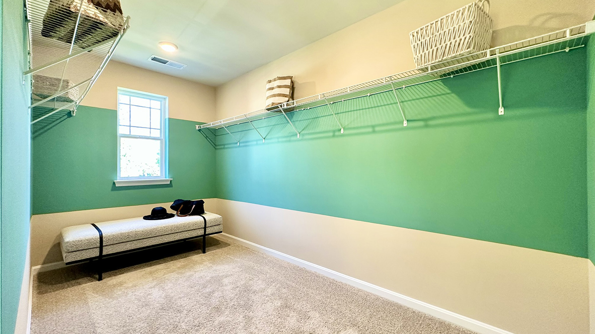 The walk-in closet is huge.