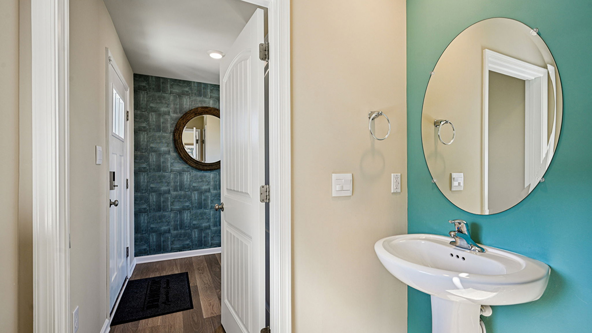 Also located on the first floor is a powder room.