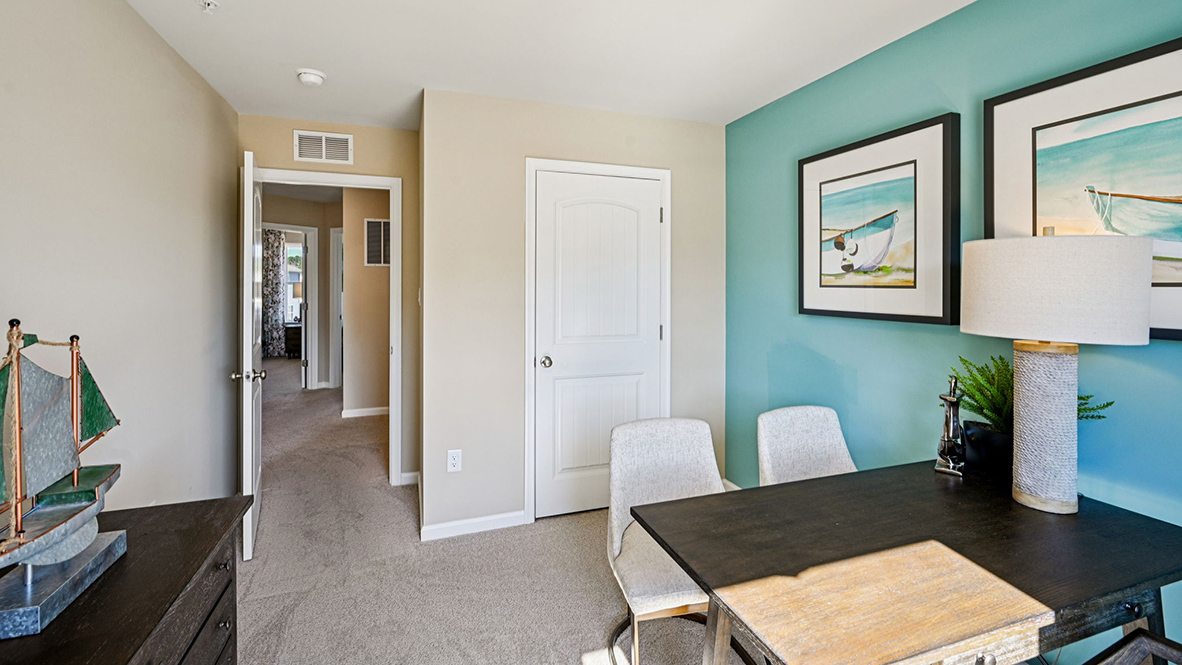 A guest bedroom could be used as an office.